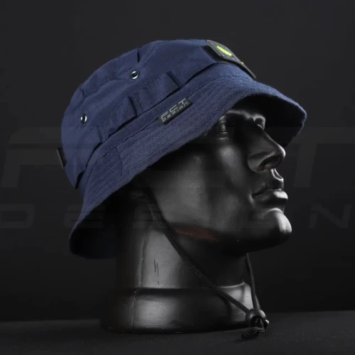 Панама тактическая рип-стоп Велкро с регулятором синяя 56