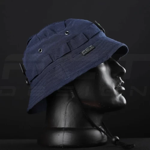 Панама тактическая рип-стоп Велкро с регулятором синяя 56