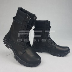 Берці тактичні демісезонні Енерджі шкіряні чорні
