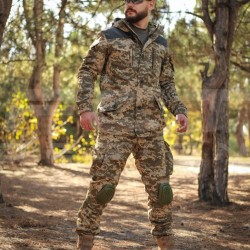 Костюм Горка 5 зимняя камуфляж пиксель ВСУ с налокотниками и наколенниками