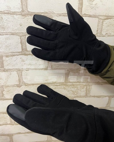 Рукавички зимові утеплені тактичні з кісточками чорні