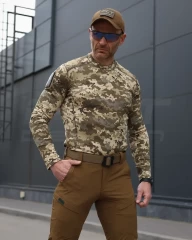 Лонгслів футболка довгий рукав тактична Джерсі і стрейч піксель ЗСУ