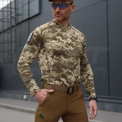 Лонгслив футболка длинный рукав тактическая Джерси и стрейч пиксель ВСУ