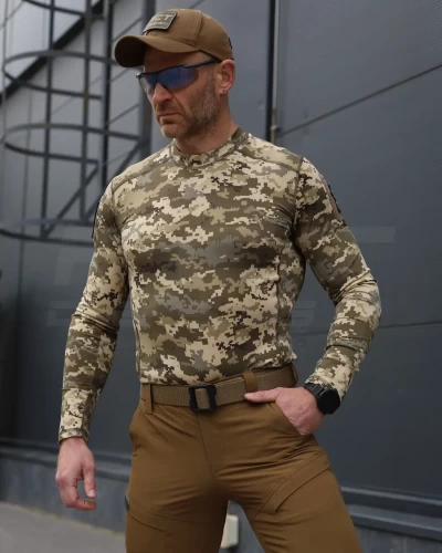 Лонгслів футболка довгий рукав тактична Джерсі і стрейч піксель ЗСУ 44 44