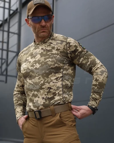 Лонгслів футболка довгий рукав тактична Джерсі і стрейч піксель ЗСУ 44 44