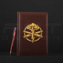 Блокнот-дневник Артиллерия ВСУ бордовый с нанесением А5