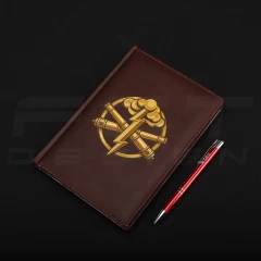 Блокнот-щоденник Артилерія ЗСУ бордовий з нанесенням А5
