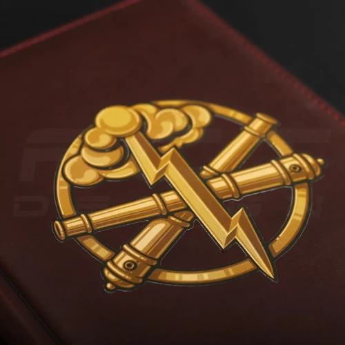 Блокнот-щоденник Артилерія ЗСУ бордовий з нанесенням А5 14,8 х21 см 14,8 х21 см