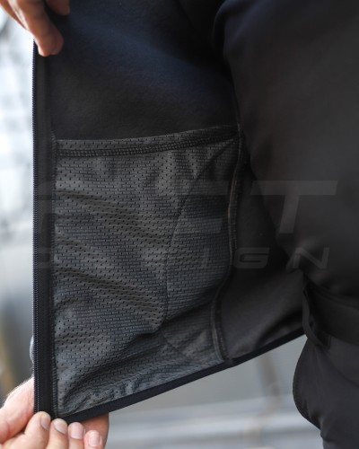 Кофта флис соты Гексагон на молнии Темно-серая 40-42/3