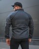 Кофта флис соты Гексагон на молнии Темно-серая 40-42/3