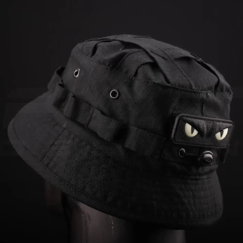 Панама тактическая рип-стоп с регулятором велкро черная 56