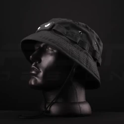 Панама тактическая рип-стоп с регулятором велкро черная