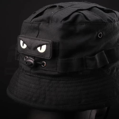 Панама тактическая рип-стоп с регулятором велкро черная 56