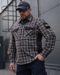 Тактична мілітарі Сорочка FCT Blackbeard літня в клітинку Коричнева (2 номер)