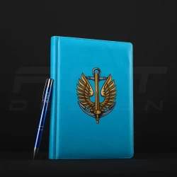 Блокнот дневник Морская пехота с нанесением А5 морская волна