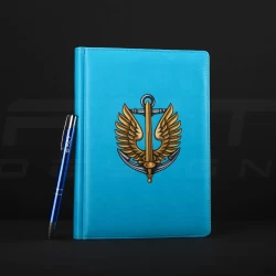 Блокнот дневник Морская пехота с нанесением А5 морская волна