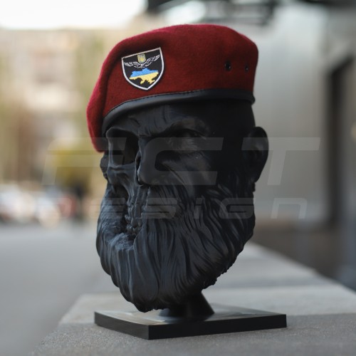 Берет капля в сборе красный с пришитой кокардой Полиции Специального Назначения 56