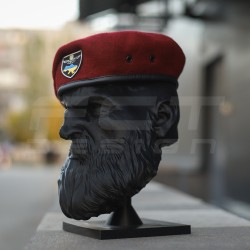 Берет капля в сборе красный с пришитой кокардой Полиции Специального Назначения