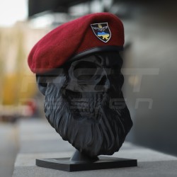 Берет капля в сборе красный с пришитой кокардой Полиции Специального Назначения