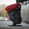 Берет капля в сборе красный с пришитой кокардой Полиции Специального Назначения 56