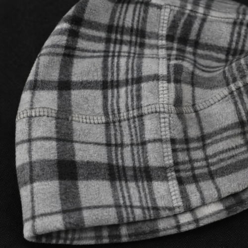 Шапка флісова сіра в клітинку (46 номер) 56 56