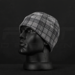 Шапка флісова сіра в клітинку (46 номер)