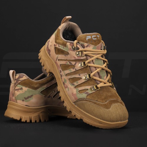 Кроссовки женские тактические зимние Викинг кожа Crazy Horse мех Мультикам 36