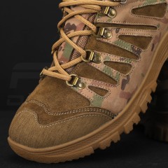 Кросівки жіночі тактичні зимові Вікінг шкіра Crazy Horse хутро мультикам