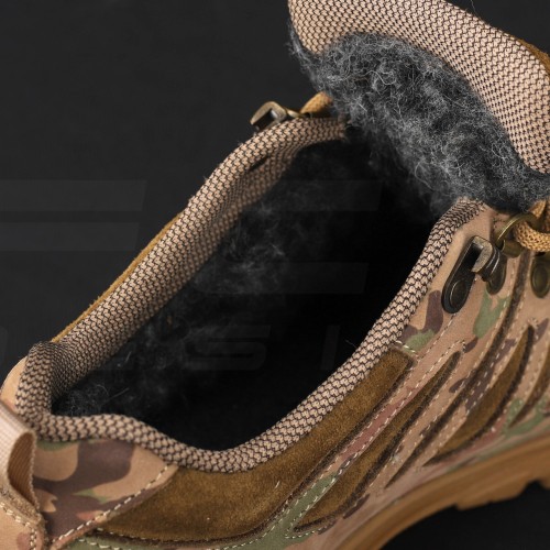 Кроссовки женские тактические зимние Викинг кожа Crazy Horse мех Мультикам 36