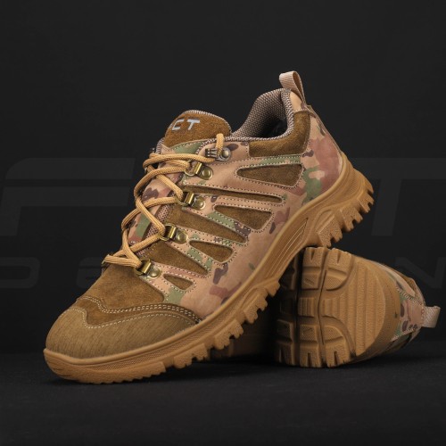 Кроссовки женские тактические зимние Викинг кожа Crazy Horse мех Мультикам 36