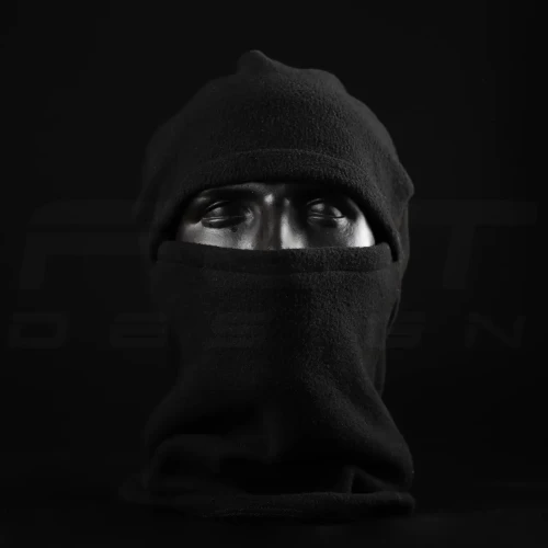 Шапка маска балаклава фліс чорна