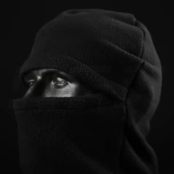 Шапка маска балаклава фліс чорна