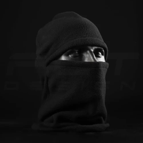 Шапка маска балаклава фліс чорна