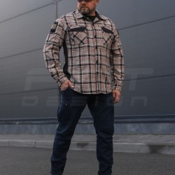 Тактична мілітарі Сорочка FCT Blackbeard літня в клітинку Тан (3 номер)