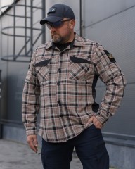 Тактична мілітарі Сорочка FCT Blackbeard літня в клітинку Тан (3 номер)