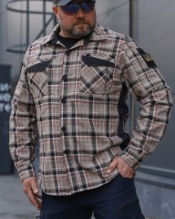 Тактична мілітарі Сорочка FCT Blackbeard літня в клітинку Тан (3 номер)