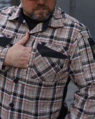 Тактична мілітарі Сорочка FCT Blackbeard літня в клітинку Тан (3 номер)