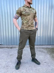 Штани літні Джоггер тактичні хакі (тільки 48р.)