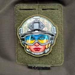 Шеврон/патч резиновый ПВХ Женщина-воин