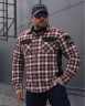 Тактическая милитари Рубашка FCT Blackbeard летняя в клетку Красная с белым (17 номер) 40-42/3