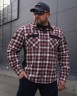 Тактическая милитари Рубашка FCT Blackbeard летняя в клетку Красная с белым (17 номер) 40-42/3