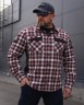 Тактическая милитари Рубашка FCT Blackbeard летняя в клетку Красная с белым (17 номер) 40-42/3