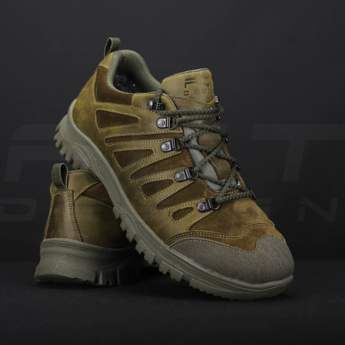 Кросівки жіночі тактичні зимові Вікінг шкіра Crazy Horse хутро хакі 36 36