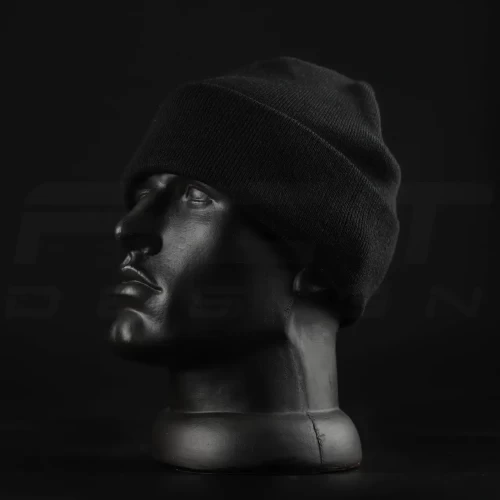 Шапка спорт чорна в'язана 56 56