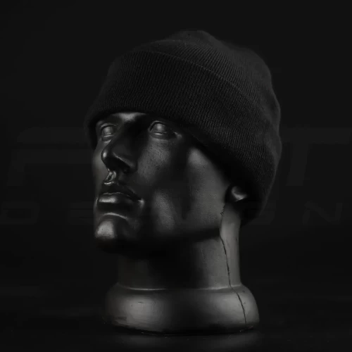 Шапка спорт чорна в'язана 56 56