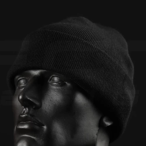 Шапка спорт чорна в'язана 56 56