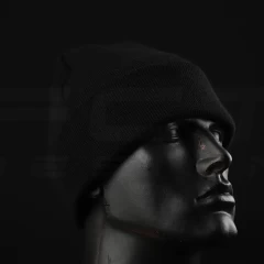 Шапка спорт чорна в'язана