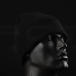 Шапка спорт чорна в'язана