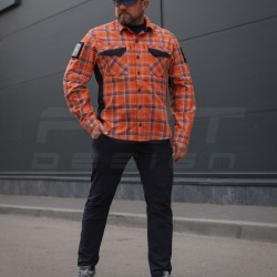 Тактическая милитари Рубашка FCT Blackbeard летняя в клетку Оранжевая (4 номер)