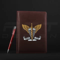 Блокнот щоденник ДШВ з нанесенням А5 бордовий